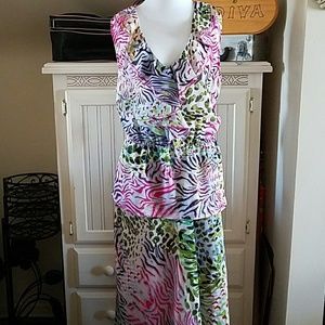 2 Piece Summer Top & Skirt